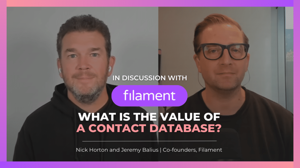 value of a contact database | Filament