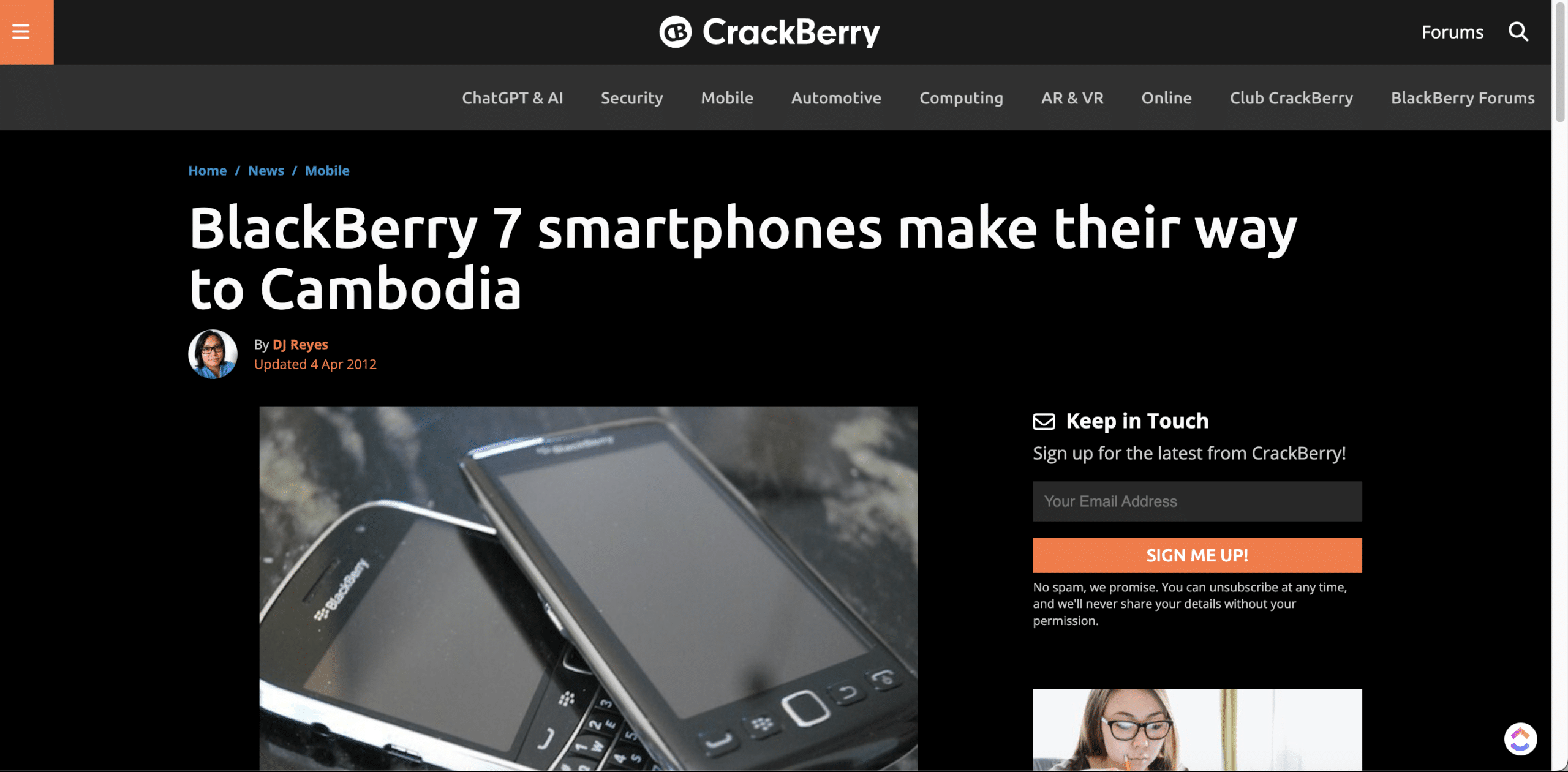 Blackberry smartphones | Filament
