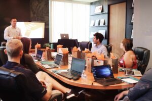 marketing and sales lead scoring meeting | Filament